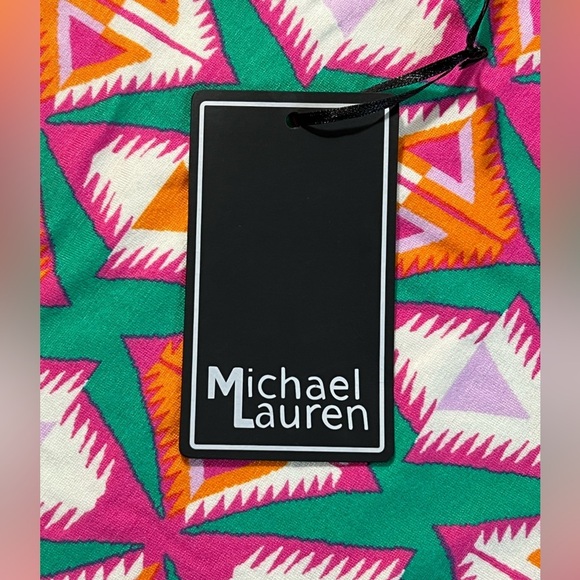 Michael Lauren Cuba T Shirt Dress, Bright Triangle Print, Women’s, Size Small - Picture 3 of 10